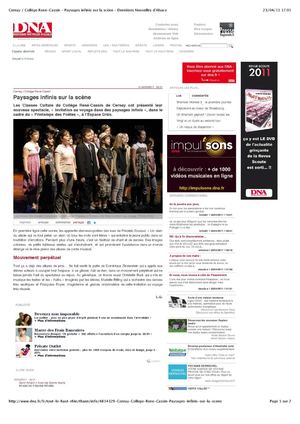 Cernay : Collège René-Cassin - Paysages Infinis Sur La Scène - Dernières Nouvelles D'Alsace