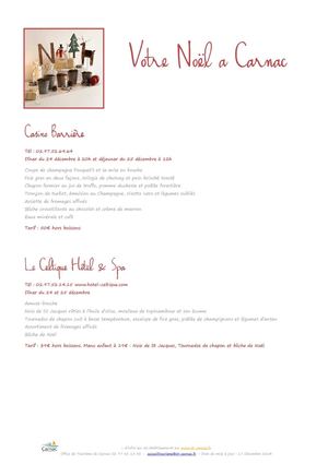 Votre Réveillon De Noël Et De St Sylvestre Office De Tourisme Carnac 2014