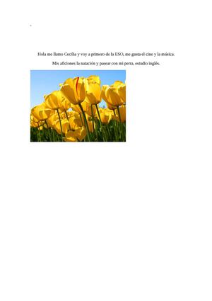 Hola Me Llamo Cecilia Y Voy A Primero De La Eso