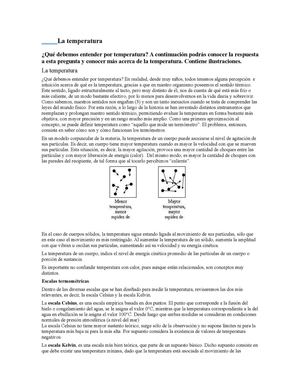 La Temperatura Fisica