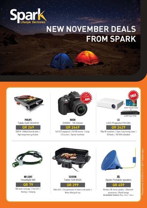 NEW NOVEMBER DEALS FROM SPARK
