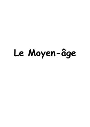Leçon Cm1 Moyen Age