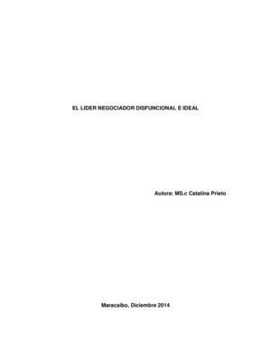 El Lider Negociador Disfuncional E Ideal