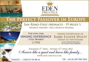 Passover 2015 Vacations