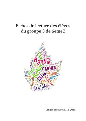Fiches de lecture des 6C