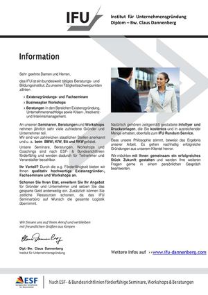 Firmenprofil Institut für Unternehmensgründung