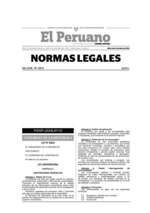 Ley Universitaria 30220