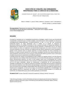 Disección De Corazón, una herramienta indispensable para el ejercicio de la medicina.