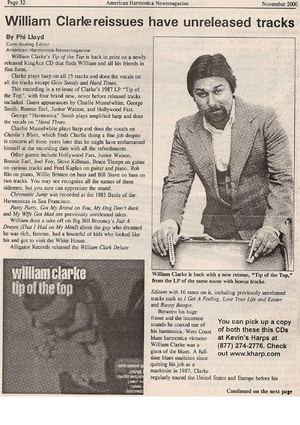 William Clarke Reissues Have Unreleased Tracks - AHN 13 11