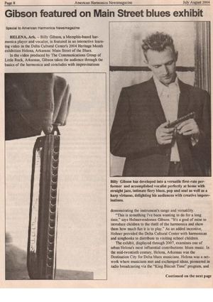 Billy Gibson Featured On Main Street Blues Exhibit - AHN 17042004