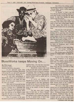 Blues Works Keep Moving On