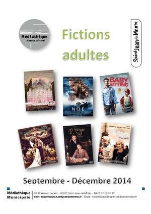 Dvd Adultes - Septembre à Decembre 2014