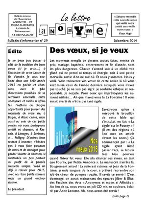 La Lettre Anonyme n°29