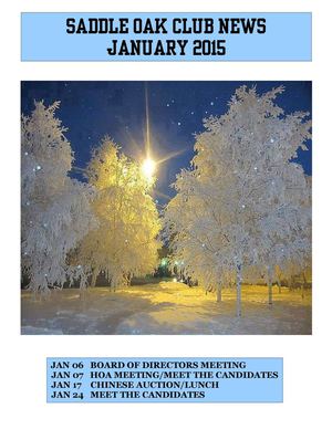 201501 January Saddle Oak Club Newsletter
