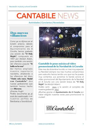 Cantabile News Diciembre 2014