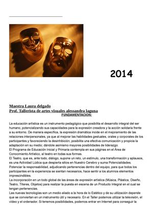 Proyecto Taller De Teatro