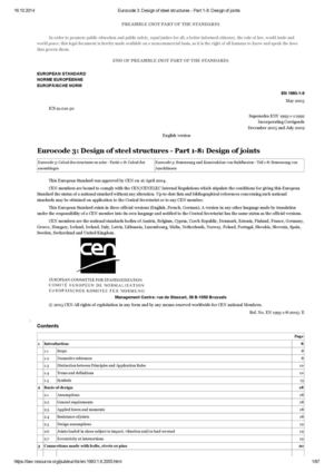 Eurocode 3 Design Of Steel Structures Part 1 8 Design Of Joints