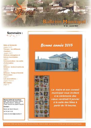 Bulletin municipal N°60 ST-VERAND (Isère)