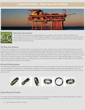 Api Ring Joint Gaskets