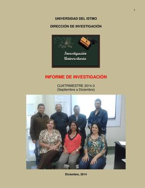 Informe Investigación Cuat 2014 3