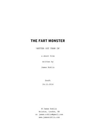 THE FART MONSTER script (December 2014)