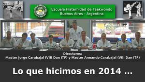 2014-Anuario Escuela Fraternidad de Taekwondo