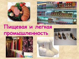 География 9 класс Легкая и пищевая промышленность