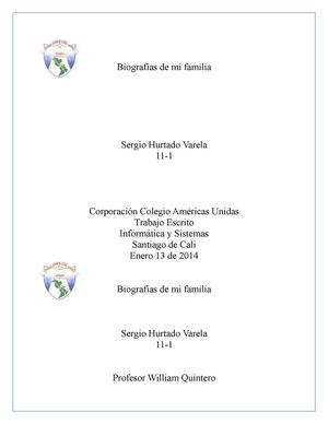 Biografías De Mi Familia