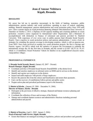 cv of ntibitura jean d`Amour