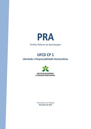 Tapadas PRA UFCD CP 1- Liberdade E Responsabilidade Democráticas
