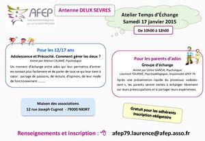 Atelier Familial Du 17 Janvier 2015 Niort