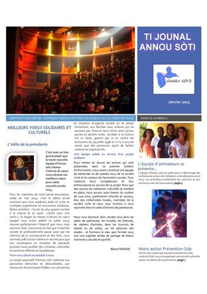 Ti Jounal Annou Sòti Cultures Du Coeur Guadeloupe Numéro 1 Janvier 2015