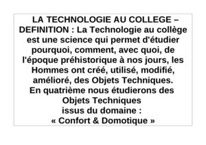 Définition Techno 4°
