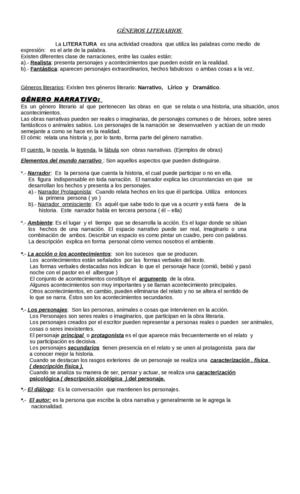 Géneros Literarios
