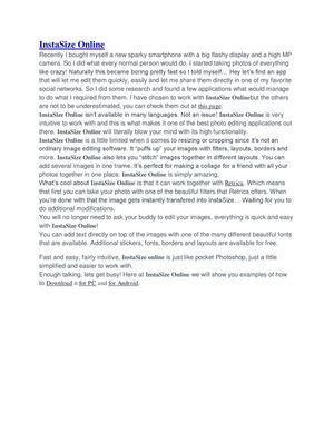 Insta Size Online