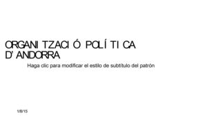 Organització Política D’Andorra