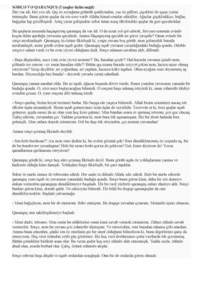 Sərçə Və Qaranquş Nağıl (Qq Hərfin Keçəndə