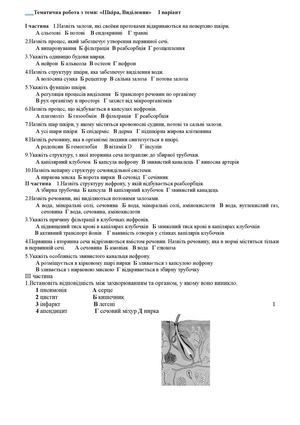 ТО Шкіра, виділення