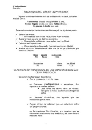 Oraciones Coordinadas Y Yuxtapuestas