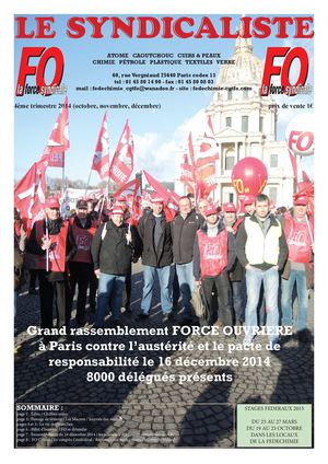 Le Syndicaliste - 4ème trimèstre 2014