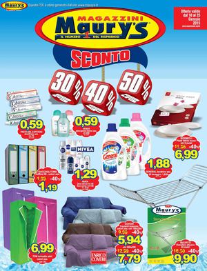Volantino Maurys Dal 10 Al 25 Gennaio