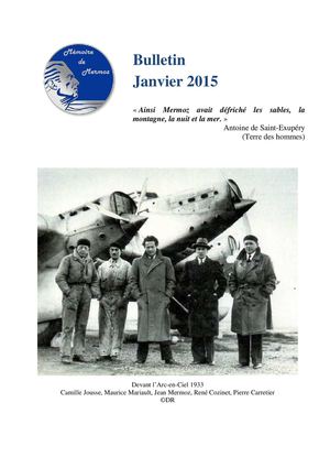 Premier Bulletin 2015 de "Mémoire de Mermoz"