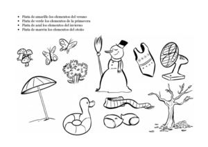 Ficha Estaciones del año Educación Infantil