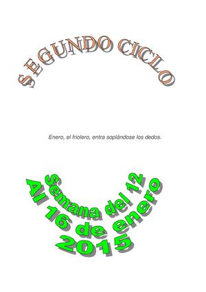 Semana Del 12 Al 16 Enero 2015 Segundo Ciclo