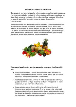 Dieta Para Reflujo Gástrico