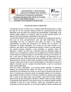 Reseña Las Teorias Sobre El Desarrollo