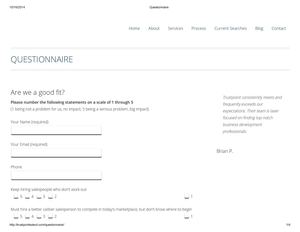 Questionnaire Sales Recruitment Firm Dallas Tx– Trustpoint Select