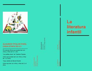 Folleto sobre los cuentos infantiles