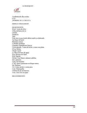 9 Emince Stroganoff Sin Procedimiento