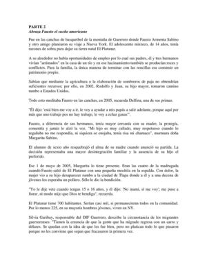 Fausto El Nino Migrante Parte II